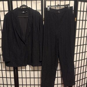 G by Giuliana Black Lace Pantsuit